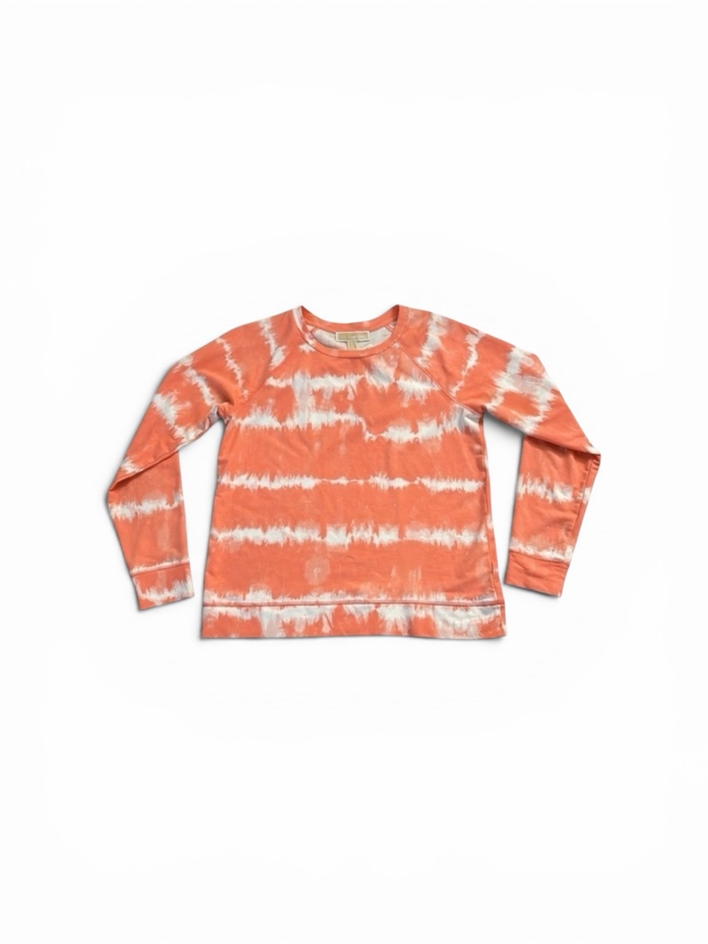 Women’s Michael Kors Tie Dye Coral Orange Pullover Long Sleeve Shirt